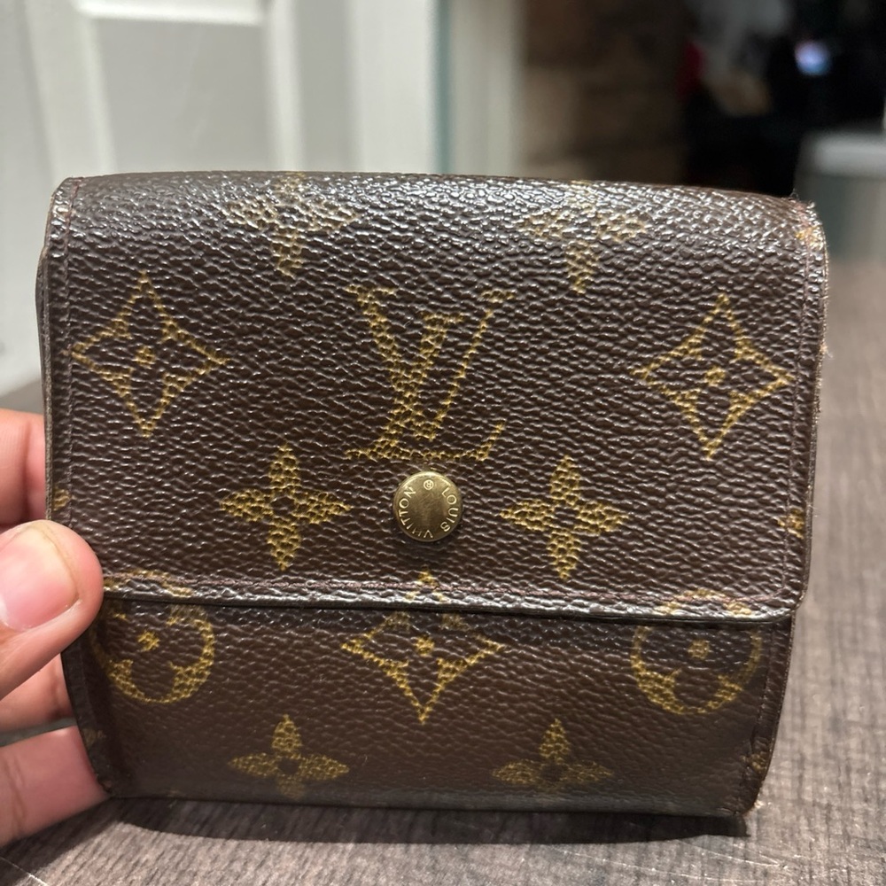 Louis Vuitton Brown Monogram Portefeiulle Elise Mens Bifold Wallet